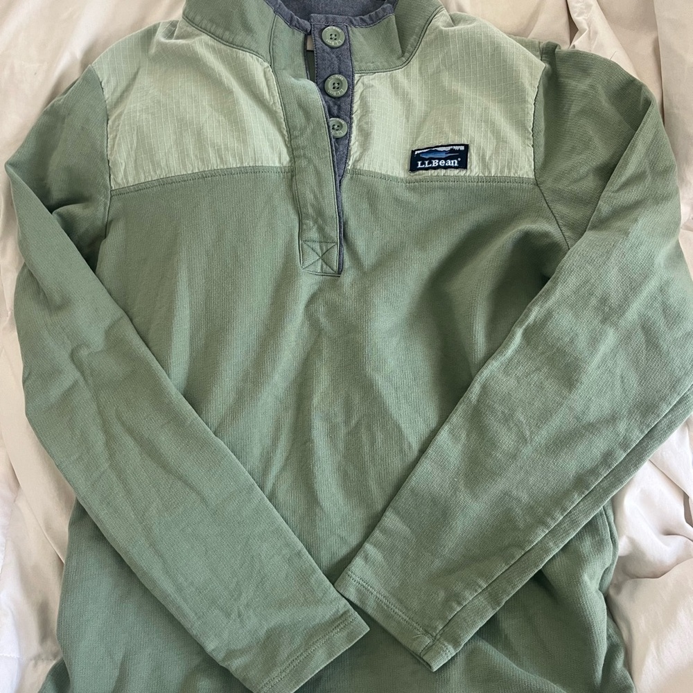 L.L. Bean Sage Green Button-Up Shirt